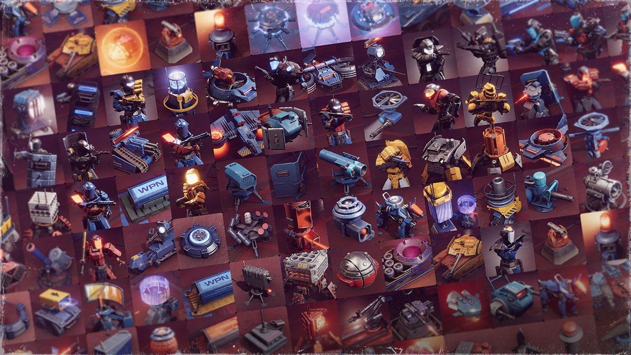 A broad collection of SYNTHETIK factions, units, structures and equipment